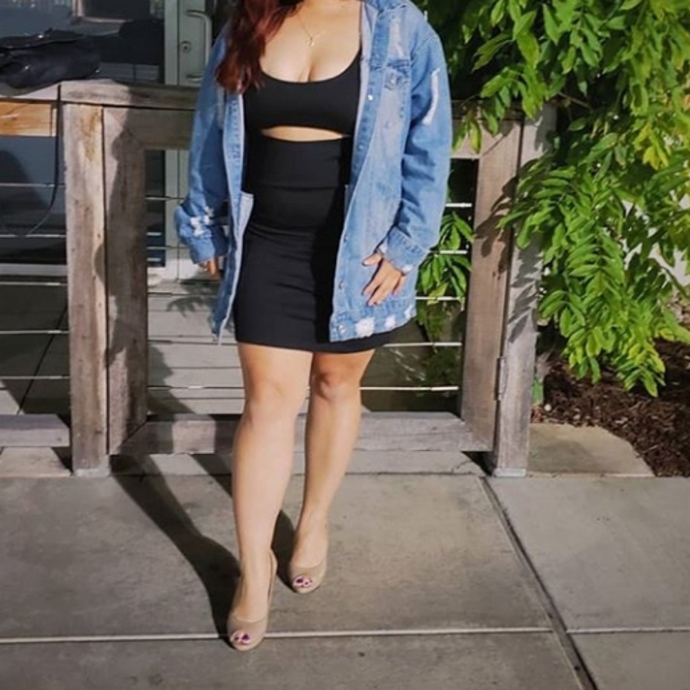 Distressed Jean jacket oversized